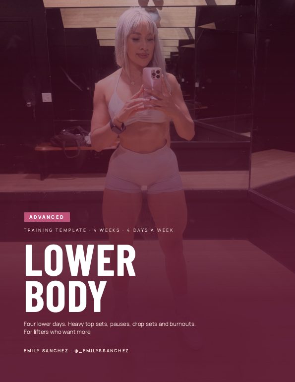 Advanced lower body program cover