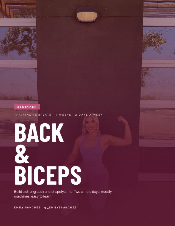 Beginner back and biceps program cover