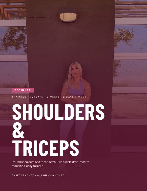 Beginner Shoulders and triceps program cover